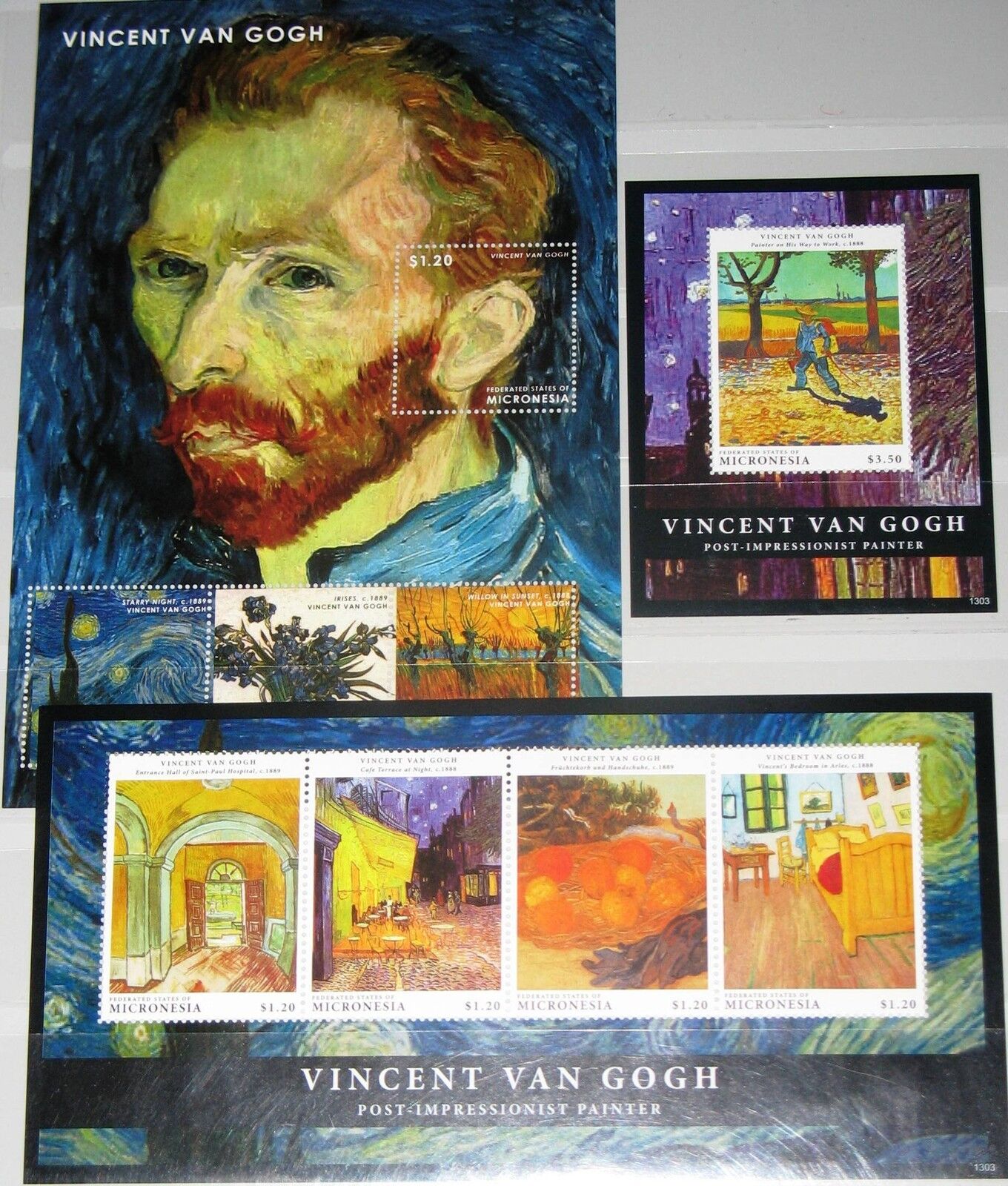 Micronesia Mikronesien 2013 Vincent Van Gogh Paintings Gemälde Art Kunst Mnh